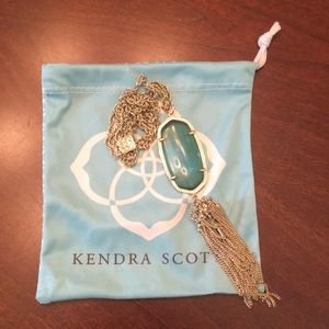 Kendra Scott turquoise and gold plated necklace